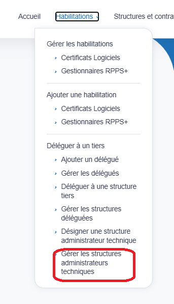 je sélectionne Gérer AT