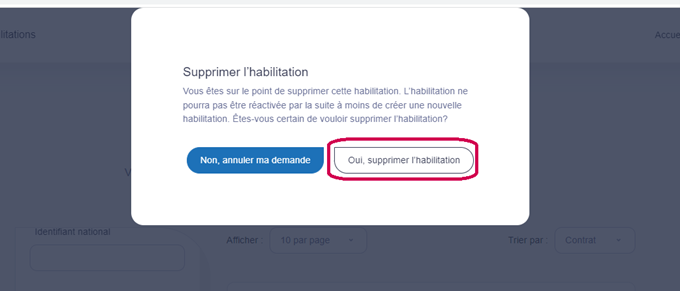 Je confirme la suppression