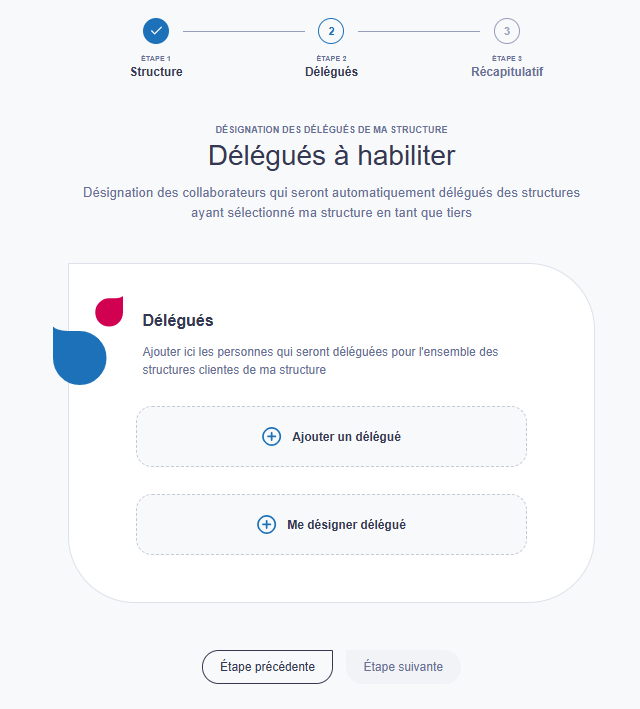 Je sélectionne des délégués dans ma structure