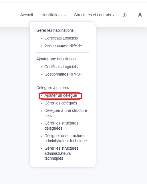 Je sélectionne « Ajouter un délégué 