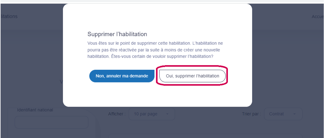 Je confirme la suppression