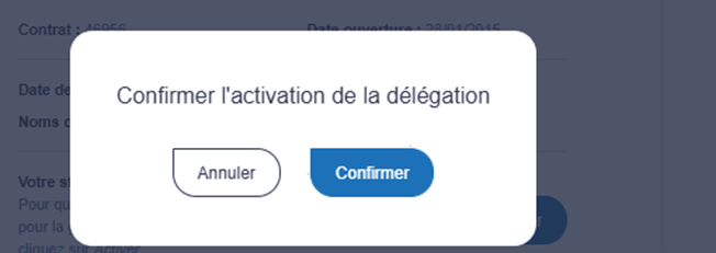 Je confirme l'activation