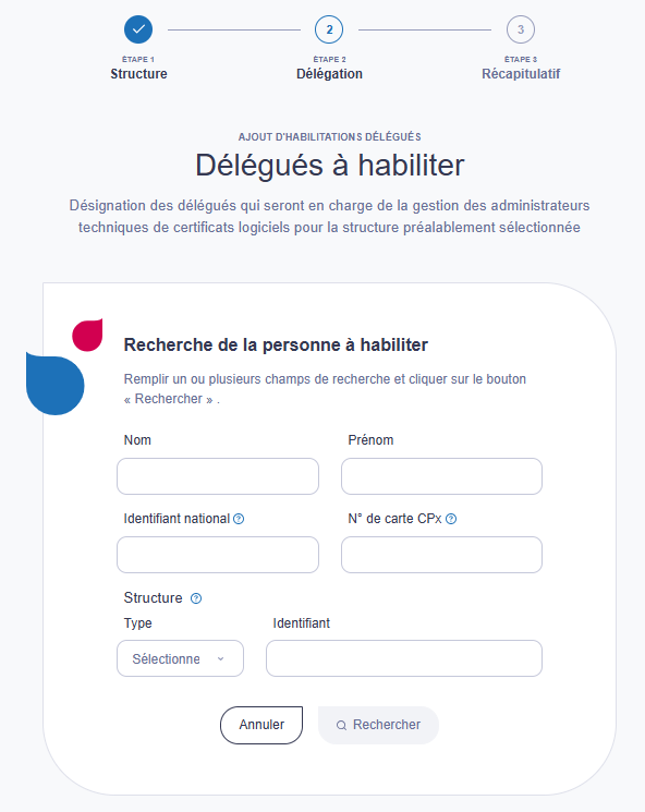 Délégués à habiliter