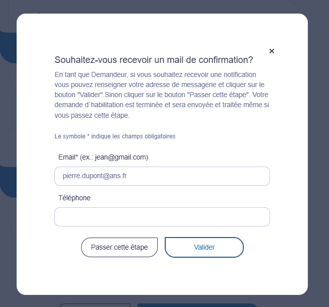 Coordonées de contact