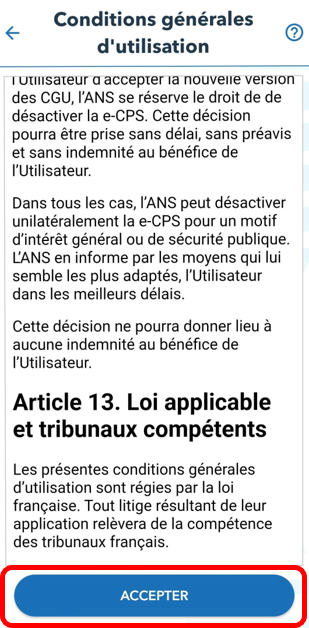 Ma e-cps s'affiche
