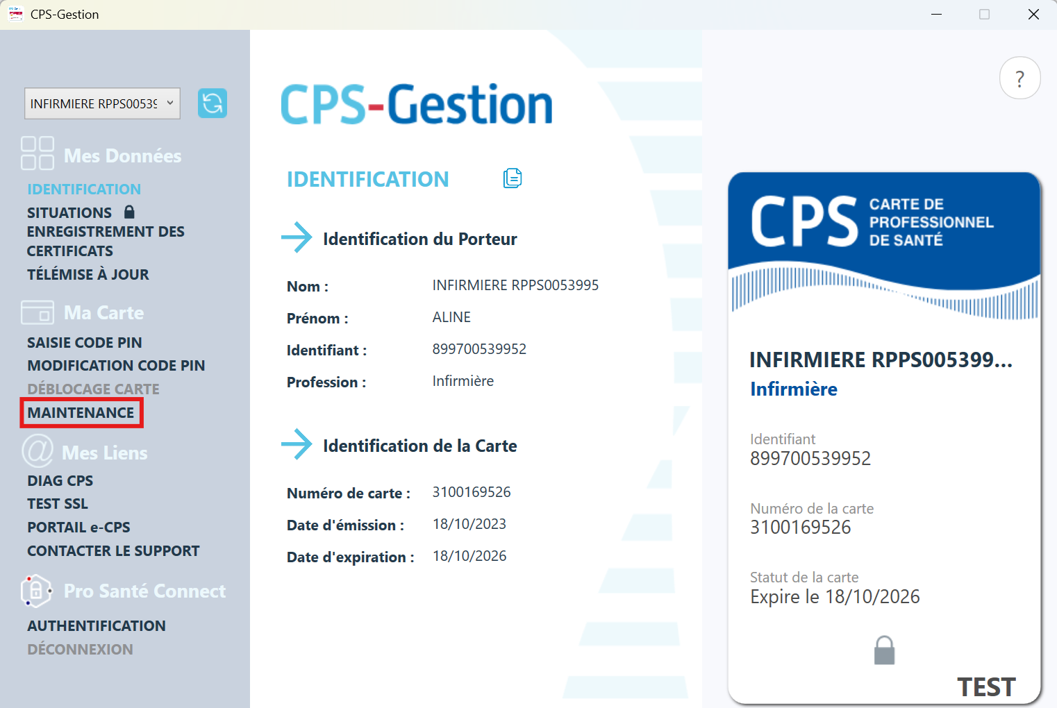 Ma e-cps s'affiche