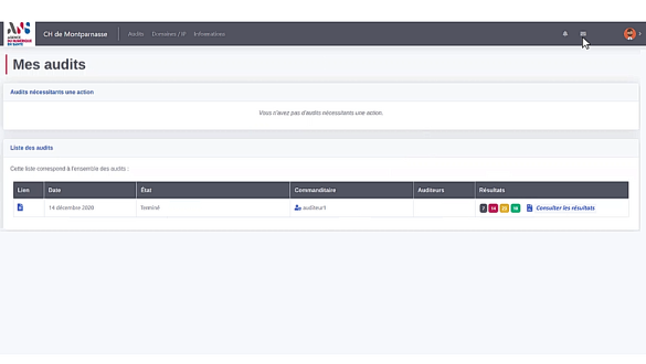 Consulter les résultats d'un audit de cybersurveillance